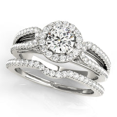 Engagement Rings Halo Round - TN50557-E