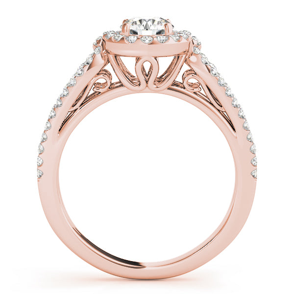 Engagement Rings Halo Round - TN50557-E