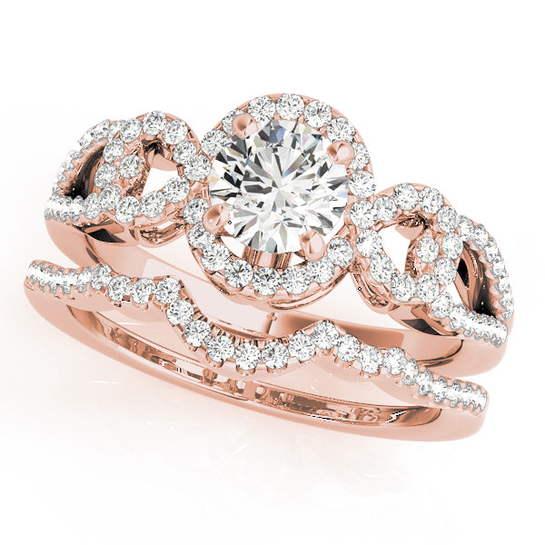 Engagement Rings Halo Round - TN50559-E