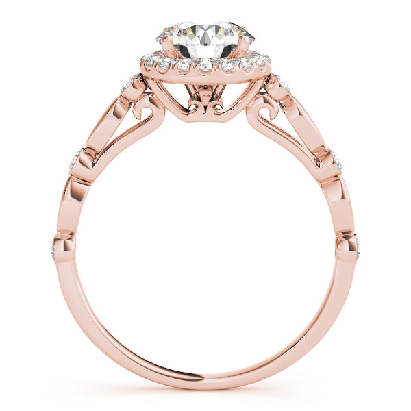 Engagement Rings Halo Round - TN50567-E