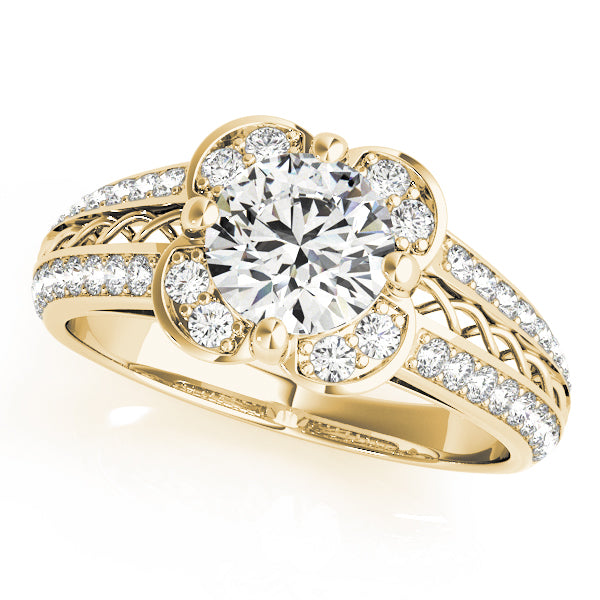 Engagement Rings Halo Round - TN50569-E