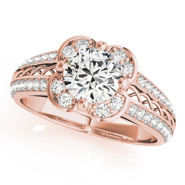 Engagement Rings Halo Round - TN50569-E