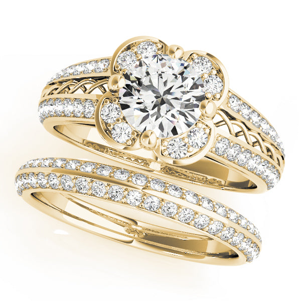 Engagement Rings Halo Round - TN50569-E