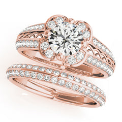 Engagement Rings Halo Round - TN50569-E