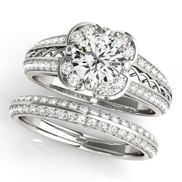 Engagement Rings Halo Round - TN50569-E