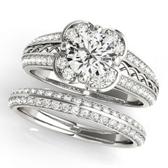 Engagement Rings Halo Round - TN50569-E