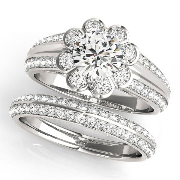 Engagement Rings Halo Round - TN50570-E