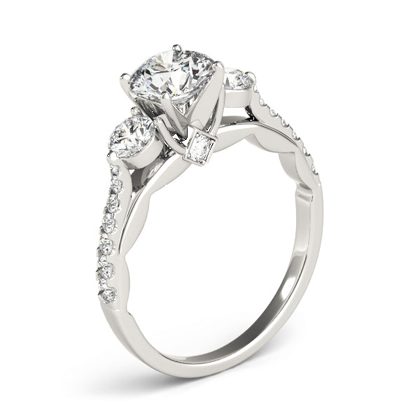 Engagement Rings 3 Stone Round - TN50574-E