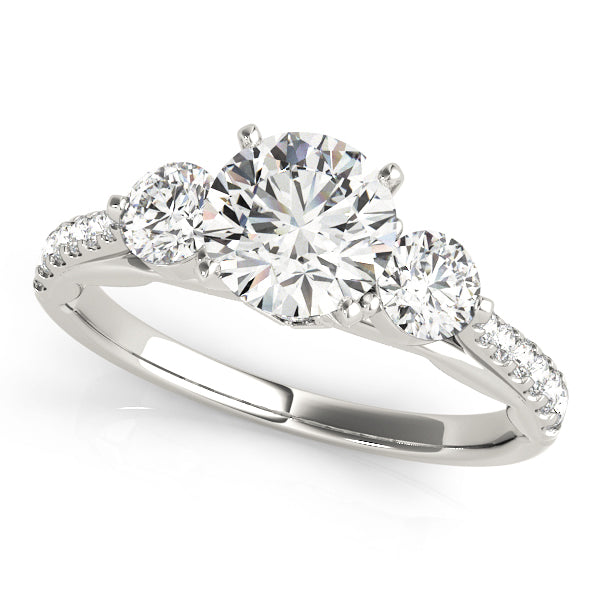 Engagement Rings 3 Stone Round - TN50574-E