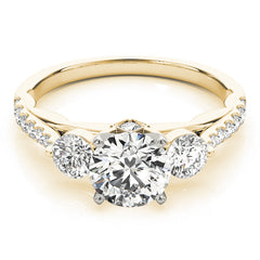 Engagement Rings 3 Stone Round - TN50574-E