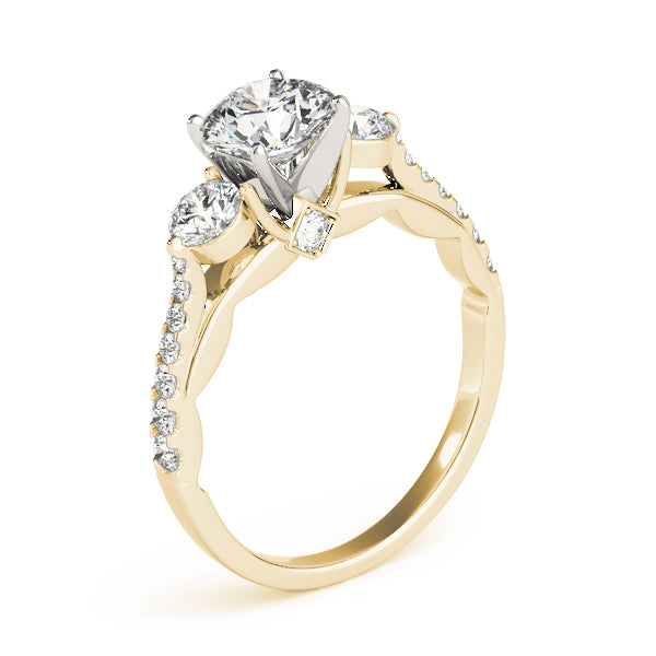 Engagement Rings 3 Stone Round - TN50574-E