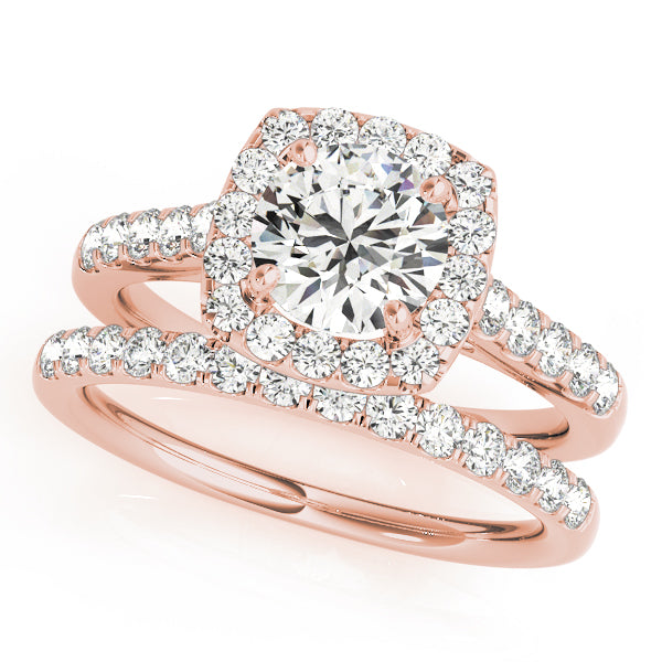 Engagement Rings Halo Round - TN50576-E