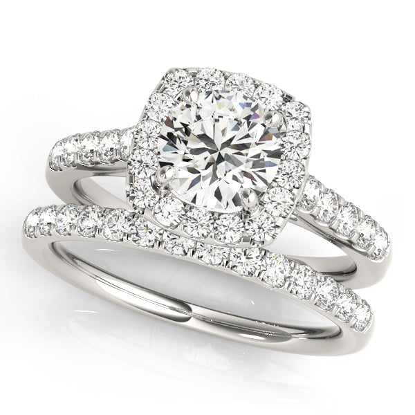 Engagement Rings Halo Round - TN50576-E