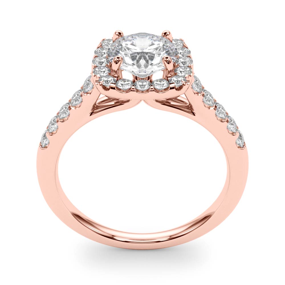 Engagement Rings Halo Round - TN50576-E