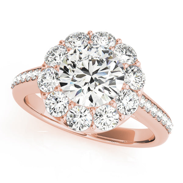 Engagement Rings Halo Round - TN50578-E