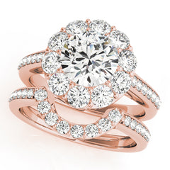 Engagement Rings Halo Round - TN50578-E