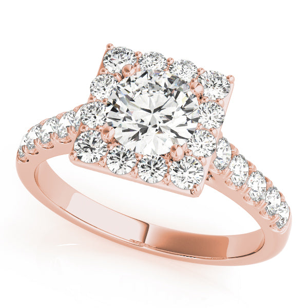 Engagement Rings Halo Round - TN50579-E