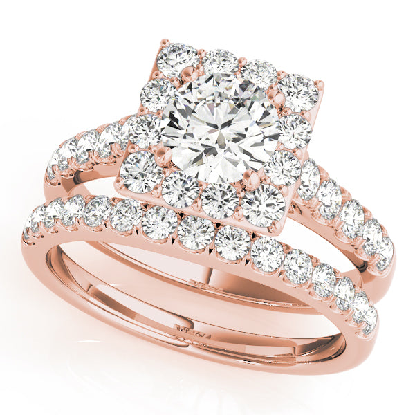 Engagement Rings Halo Round - TN50579-E