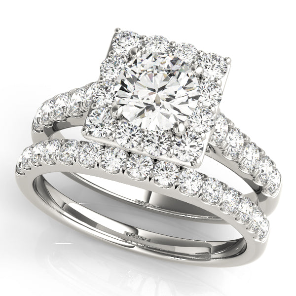 Engagement Rings Halo Round - TN50579-E