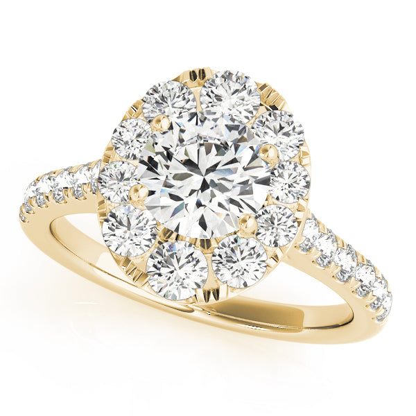 Engagement Rings Halo Round - TN50582-E