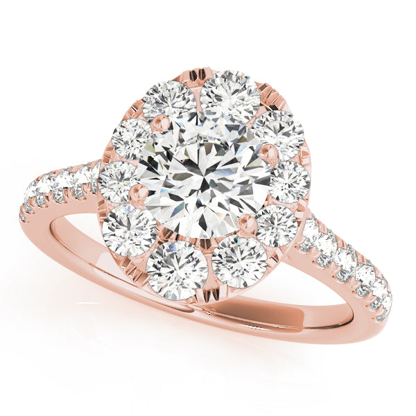 Engagement Rings Halo Round - TN50582-E