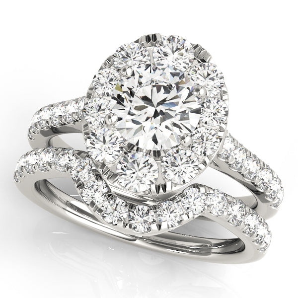 Engagement Rings Halo Round - TN50582-E