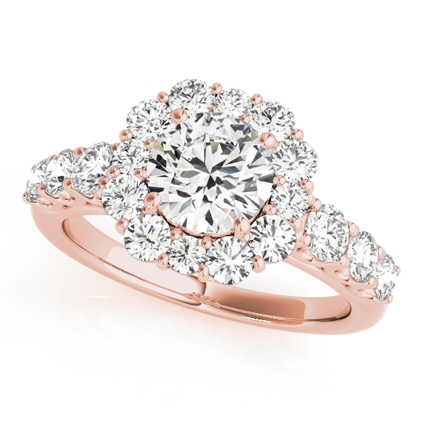 Engagement Rings Halo Round - TN50593-E