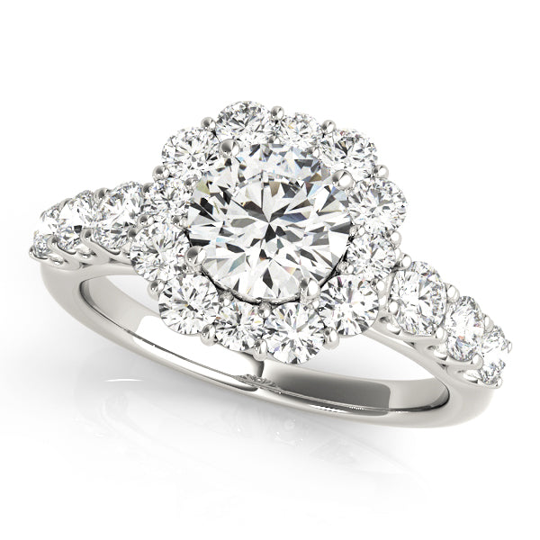 Engagement Rings Halo Round - TN50593-E