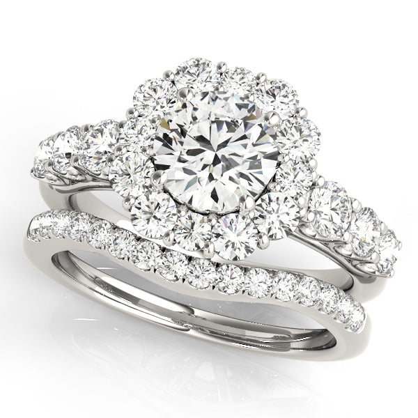 Engagement Rings Halo Round - TN50593-E