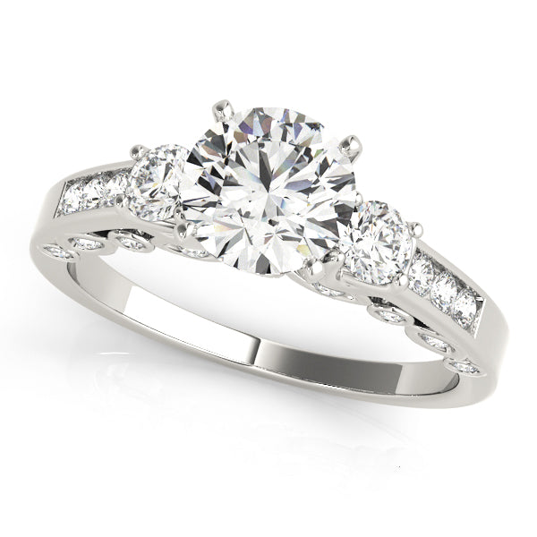 Engagement Rings 3 Stone Round - TN50619-E