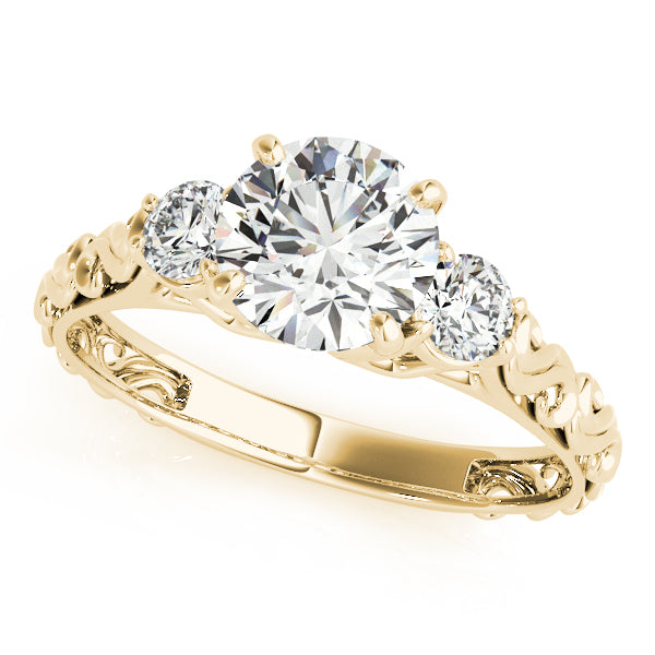 Engagement Rings 3 Stone Round - TN50647-E