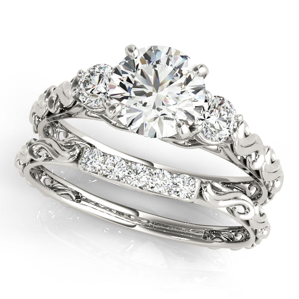 Engagement Rings 3 Stone Round - TN50647-E