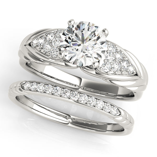 Engagement Rings Cluster Sides - TN50654-E