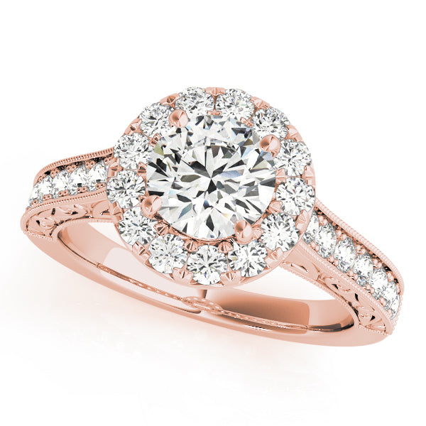 Engagement Rings Halo Round - TN50656-E