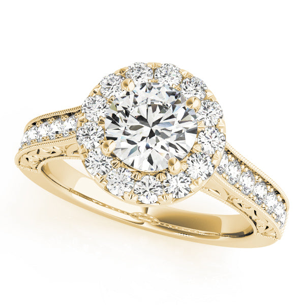 Engagement Rings Halo Round - TN50656-E