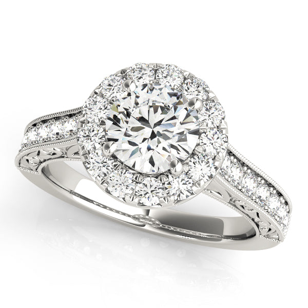 Engagement Rings Halo Round - TN50656-E