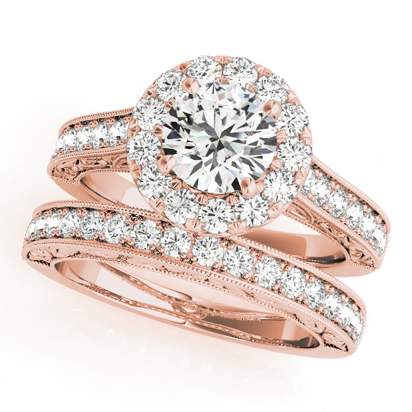 Engagement Rings Halo Round - TN50656-E