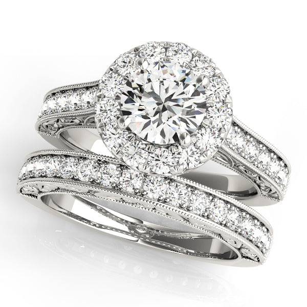 Engagement Rings Halo Round - TN50656-E