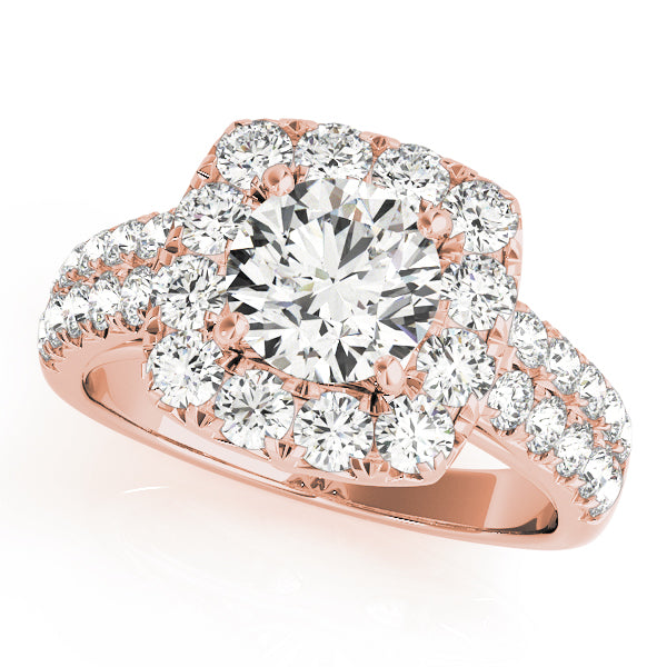 Engagement Rings Halo Round - TN50657-E