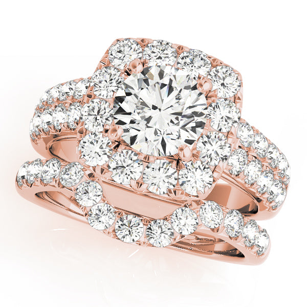 Engagement Rings Halo Round - TN50657-E