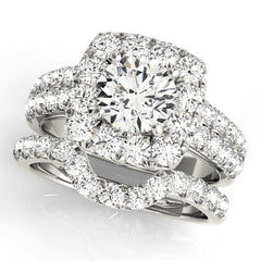 Engagement Rings Halo Round - TN50657-E