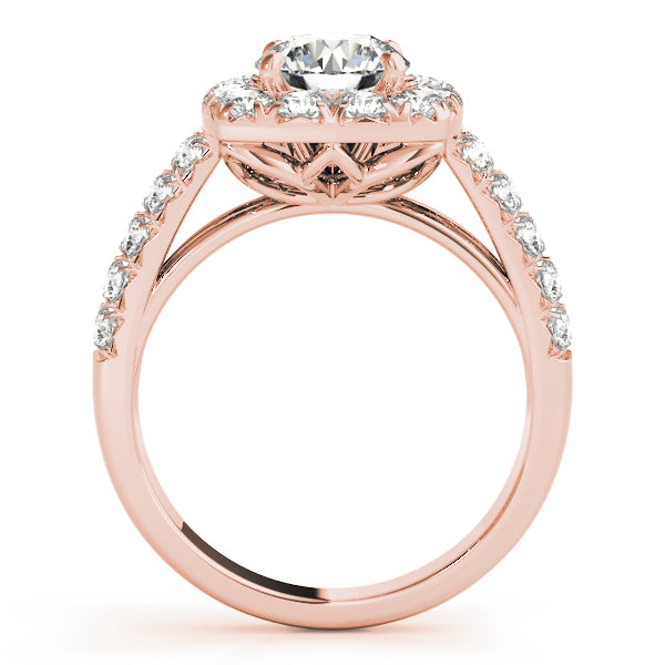 Engagement Rings Halo Round - TN50657-E