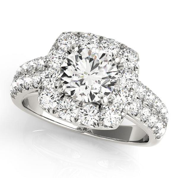 Engagement Rings Halo Round - TN50657-E