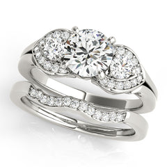 Engagement Rings 3 Stone Round - TN50789-E