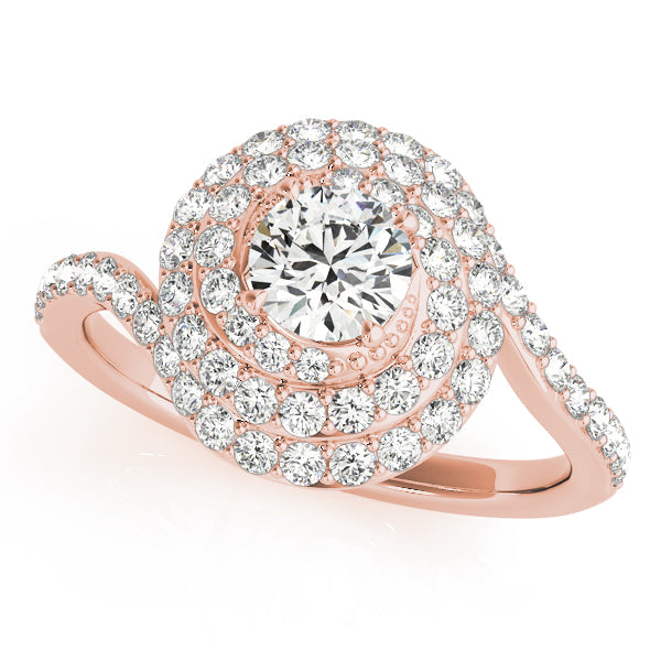 Engagement Rings Halo Round - TN50824-E