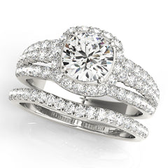 Engagement Rings Halo Round - TN50829-E