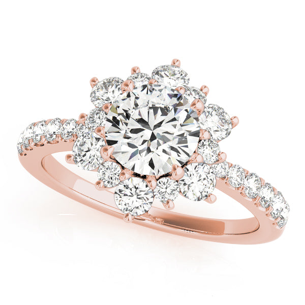 Engagement Rings Halo Round - TN50834-E