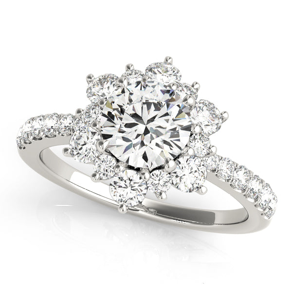 Engagement Rings Halo Round - TN50834-E