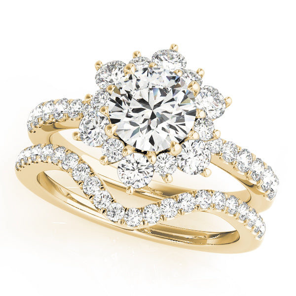 Engagement Rings Halo Round - TN50834-E