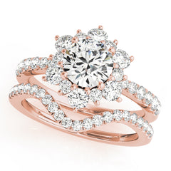 Engagement Rings Halo Round - TN50834-E